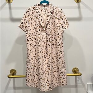 Entro Pink Leopard Print Mini Dress